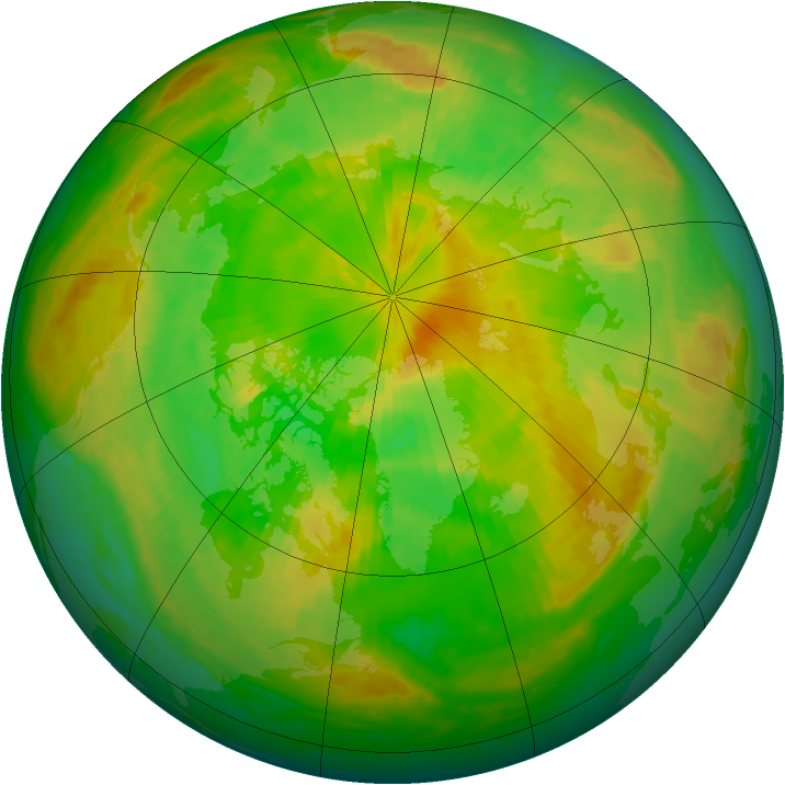Arctic ozone map for 07 June 2001